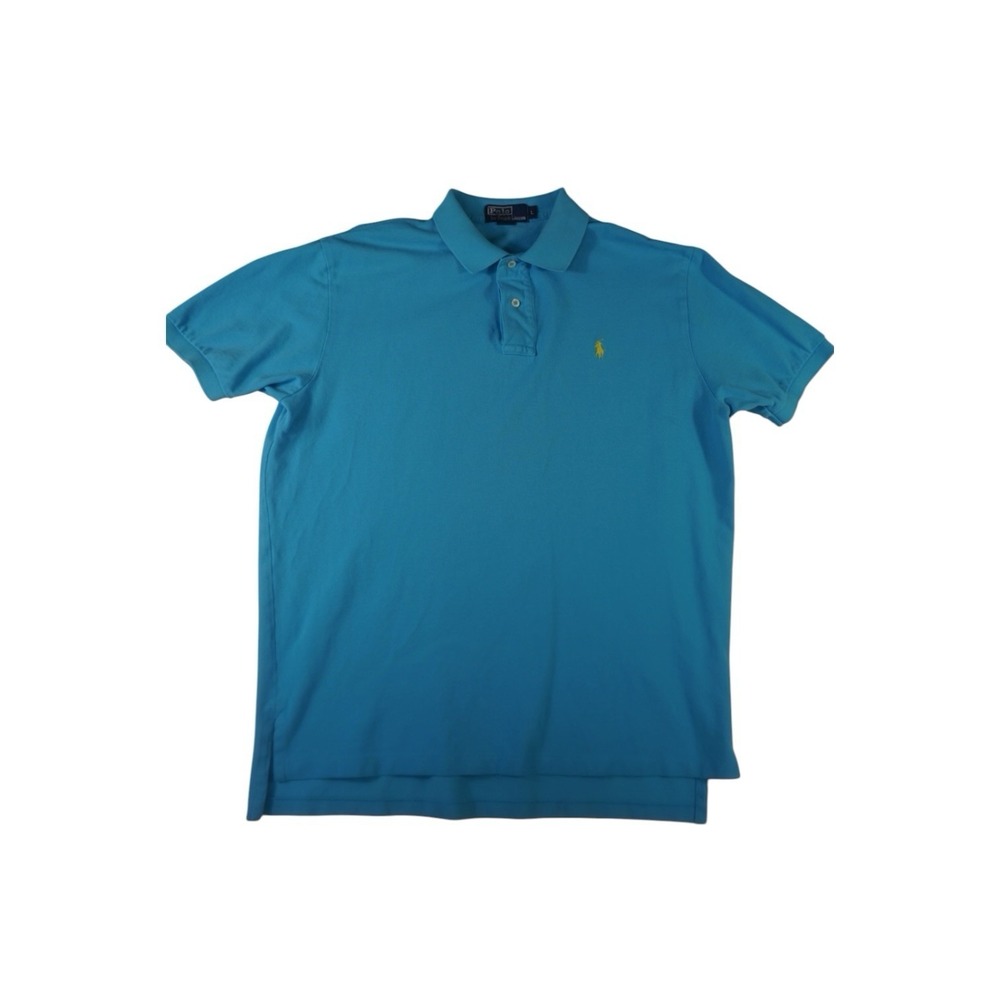 Polo Ralph Lauren Men's Large Blue Short Sleeve‎ Polo Shirt Pony Logo